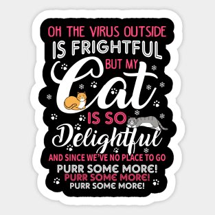 Merry Catmas. Cats Christmas Gift. Sticker